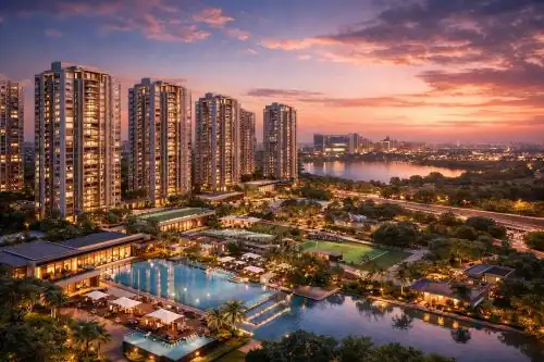 Luxury residential towers in Hyderabad representing Brigade Group housing development