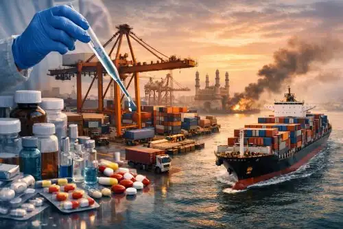 Hyderabad pharmaceutical export shipments facing delays due to West Asia shipping crisis