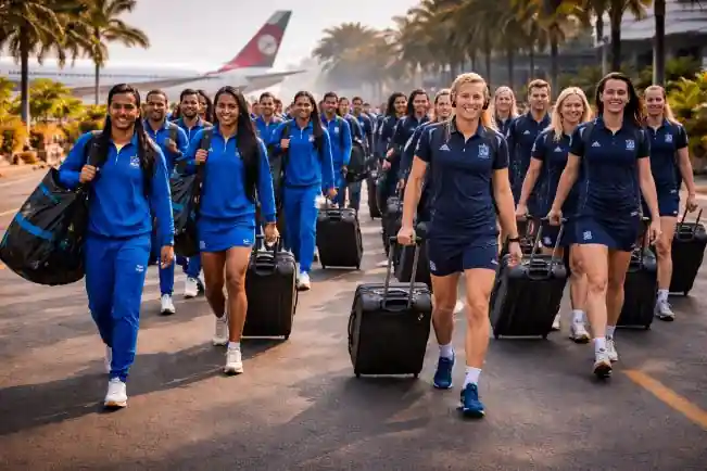 Indian and Scottish women’s hockey teams arrive in Hyderabad for World Cup Qualifiers