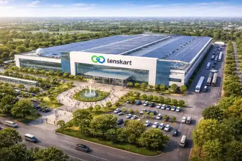 Modern eyewear manufacturing facility building in Tukkuguda Hyderabad