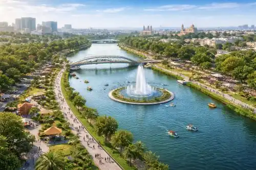 Cleanup and restoration activity along Musi River in Hyderabad