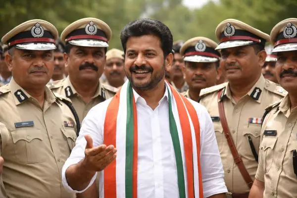 Revanth Reddy meeting Amit Shah seeking 105 IPS posts for Telangana