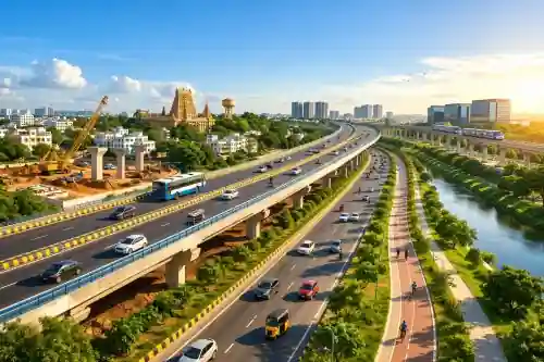 Hyderabad Corridor road project between LB Nagar and Hayatnagar
