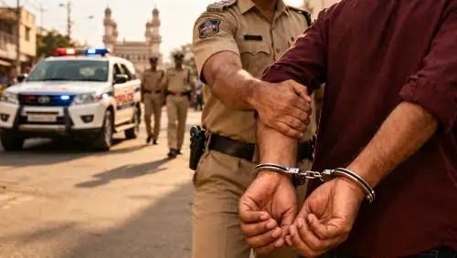 Hyderabad crime scene police investigation outside residential house