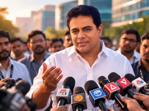KTR speaks on Hyderabad IT jobs decline after citing Telangana government data