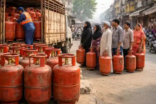 Hyderabad LPG cylinder theft during panic situation in residential area