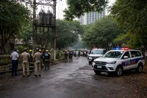 Miyapur Blast burns vehicles after transformer explosion in Hyderabad