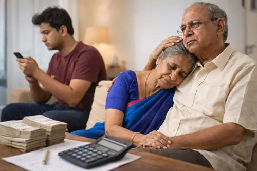 Older parents sitting alone as Telangana discusses Parent Neglect Bill