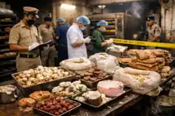 Illegal bakery raid in Hyderabad with seized unsafe food items